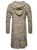 Space Dye Hooded Longline Cardigan