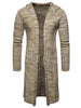 Space Dye Hooded Longline Cardigan