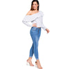 Skew Neck Ruffled Knitwear