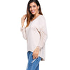 Long Sleeve Asymmetrical T-shirt with Drawstring