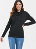 Buttoned Turtleneck Sweatshirt
