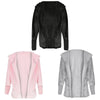 Hooded Long Sleeve Faux Fur Fleece Open Front Solid Color Coat Women Hoodie