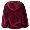 Hooded Long Sleeve Faux Fur Solid Color Zipper Loose Women Hoodie