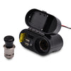 CS - 682A1 Motorcycle Cigarette Lighter USB Charger with Voltmeter Time Display