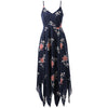 Spaghetti Strap Print Long Dress