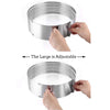 Layer Cake Slicer Adjustable Retractable Stainless Steel Mousse Mold Round Baking Kit Mould Cut Tools