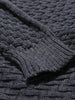Stand Collar Zig Zag Pattern Knit Sweater