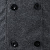 Collarless Double Breasted Solid Color Cardigan