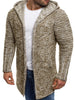 Space Dye Hooded Longline Cardigan