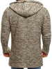 Space Dye Hooded Longline Cardigan