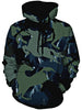 Horse Pattern Camouflage Pullover Hoodie