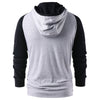 Raglan Sleeve Color Blocking Pullover Hoodie