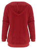 Drawstring Fluffy Hoodie