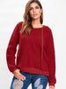Drawstring Fluffy Hoodie