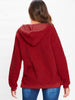 Drawstring Fluffy Hoodie