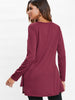 Lace Hem Button Detail T-shirt