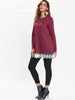 Lace Hem Button Detail T-shirt