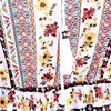 Elastic Waist Long Sleeve Bohemia Print Dress