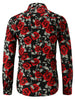 Allover Rose Print Casual Shirt