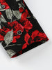 Allover Rose Print Casual Shirt