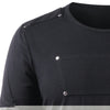 Casual Geometric Embellished Round Neck T-shirt