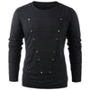 Casual Geometric Embellished Round Neck T-shirt