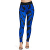 Black Cats Print Elastic Waist Pants