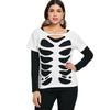 Two Tones Long Sleeve Tearing T-shirt