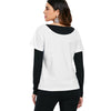 Two Tones Long Sleeve Tearing T-shirt
