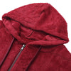 Hooded Long Sleeve Fleece Loose Zipper Pocket Solid Color Women Hoodie