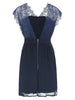 Lace Panel Back Cutout Mini Club Dress