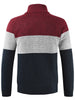 Stripe Stand Collar Sweater