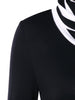 Long Sleeve Slim Fit Stripe Brim T-shirt