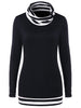 Long Sleeve Slim Fit Stripe Brim T-shirt