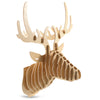 Wooden Elk Head Wall Hanging Art Craft Home Decoration