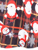 Christmas Plus Size Santa Claus Print Plaid Dress