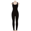 Scoop Neck Sleeveless Backless Criss-cross Strap Women Yoga Jumpsuit