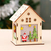 Christmas Glowing Cabin Creative Xmas Snow House with Lights Wooden Cabins