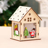 Christmas Glowing Cabin Creative Xmas Snow House with Lights Wooden Cabins