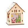 Christmas Glowing Cabin Creative Xmas Snow House with Lights Wooden Cabins