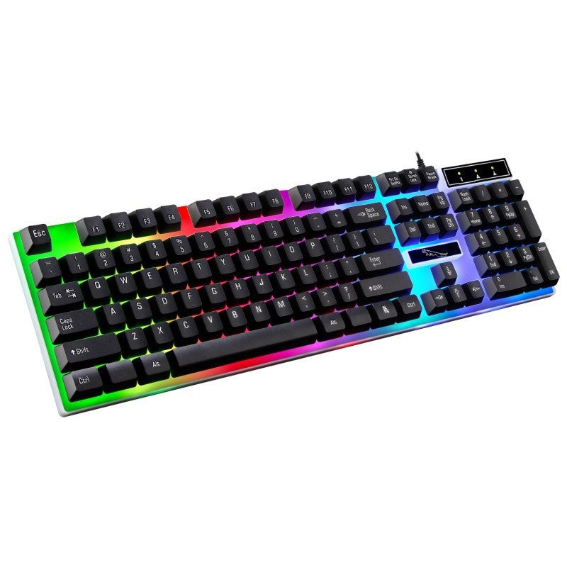 BALDR G21 LED Rainbow Backlight USB Wired Gaming Keyboard and Mouse Combo