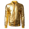 Night Club Style Shiny Bomber Jacket