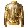 Night Club Style Shiny Bomber Jacket