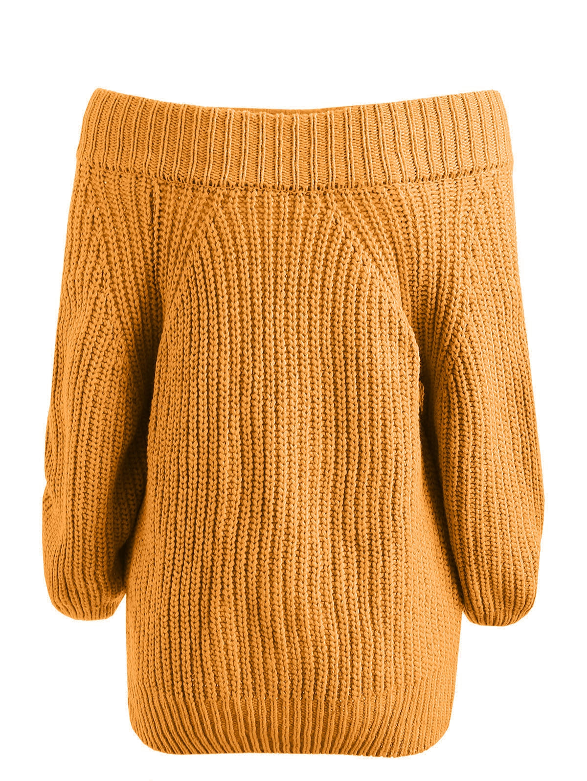 Off The Shoulder Pullover Chunky Sweater