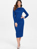 Long Sleeve Zip Back Slim Dress