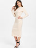 Long Sleeve Zip Back Slim Dress