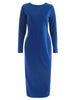 Long Sleeve Zip Back Slim Dress