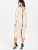 Long Sleeve Zip Back Slim Dress