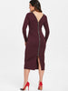 Long Sleeve Zip Back Slim Dress