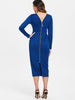 Long Sleeve Zip Back Slim Dress